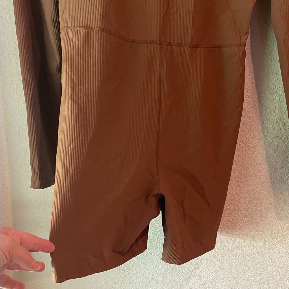 Brown Long Sleeve Women's Bodysuit - Picture 3 of 3